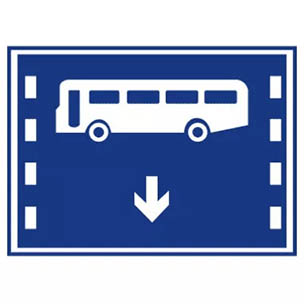 蓝色公交车标志图片