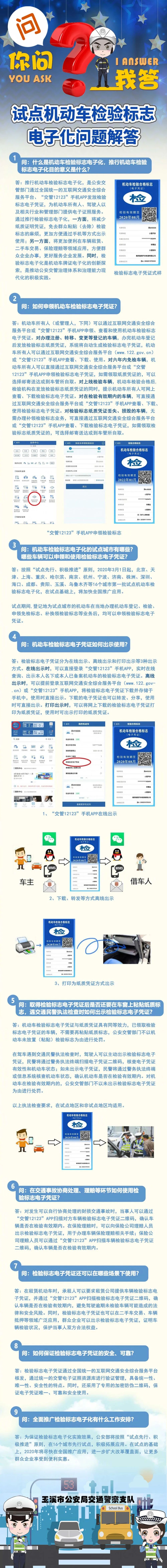 一张图让你看懂，啥是机动车检验标志电子化？不用再贴检验标啦！